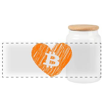 Bitcoin Crypto Cryptocurrency Splash - Boîte à biscuits avec couvercle en bois - blanc - Devant