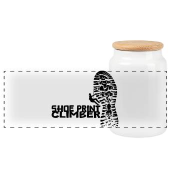 Chaussure Print Climber [Noir] - Boîte à biscuits avec couvercle en bois - blanc - Devant