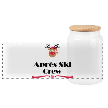 apres ski - Panorama Keksdose mit Holzdeckel - Weiß - Vorne