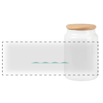 La vie est meilleure sur un bateau à voile dans un port de yacht - Boîte à biscuits avec couvercle en bois - blanc - Devant