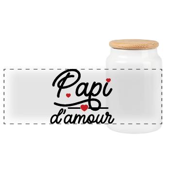 Cœurs Flottants Sur Fond Minimaliste - Boîte à biscuits avec couvercle en bois - blanc - Devant