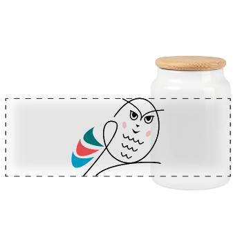 Jahrestag. Jubiläumsdekade. Humor. komisch - Panorama Keksdose mit Holzdeckel - Weiß - Vorne