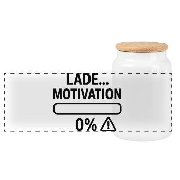Barre de motivation à zéro - Boîte à biscuits avec couvercle en bois - blanc - Devant