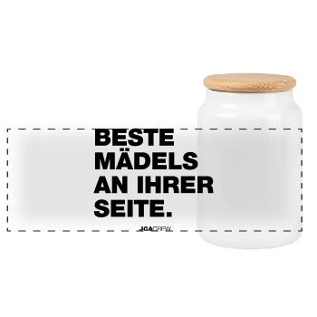 Best Girls (Bachelor Party) - Panoramic Cookie Jar with Wooden Lid - white - Front