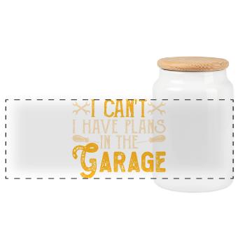 Car Mechanic Mechatronics Technician Screwdriver Gift - Panoramic Cookie Jar with Wooden Lid - white - Front