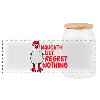 Sur la liste des vilains et je ne regrette rien Böse Möwe - Boîte à biscuits avec couvercle en bois - blanc - Devant