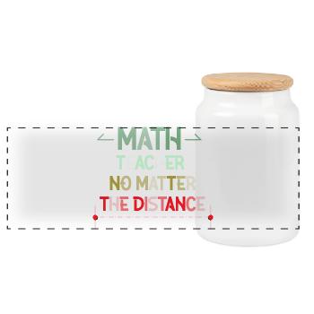Math Nerd Étudiants Professeur d’Université Mathématiques - Boîte à biscuits avec couvercle en bois - blanc - Devant