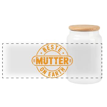 Meilleure fête des mères - Boîte à biscuits avec couvercle en bois - blanc - Devant