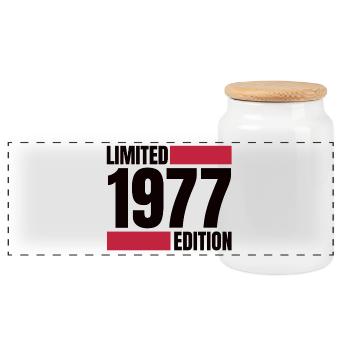 Edition limitée 1977 – Original depuis '77 - Boîte à biscuits avec couvercle en bois - blanc - Devant