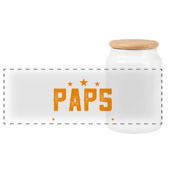 This Great Daddy Belongs to Gift for Dad - Panoramic Cookie Jar with Wooden Lid - white - Front