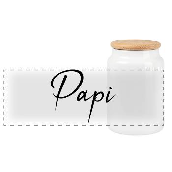 OPA. PAPA. VATERTAG. FROHER VATERTAG - Panorama Keksdose mit Holzdeckel - Weiß - Vorne