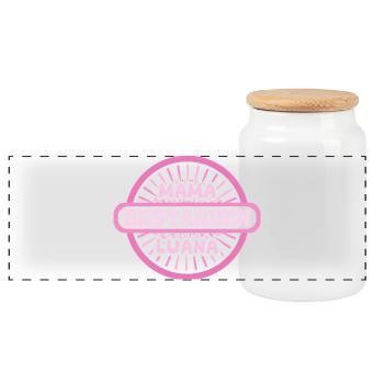 Luana comme prénom - Boîte à biscuits avec couvercle en bois - blanc - Devant