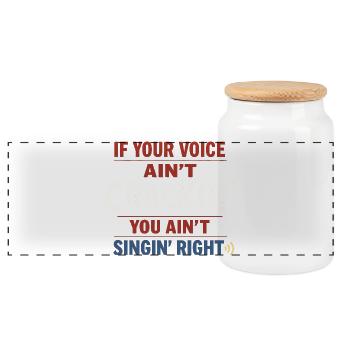 Communauté de musique folk Shanty Crew - Boîte à biscuits avec couvercle en bois - blanc - Devant