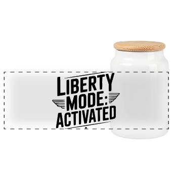 Liberty-Modus: Aktiviert - Panorama Keksdose mit Holzdeckel - Weiß - Vorne