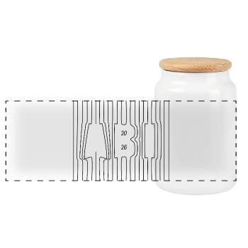 Lifelines | Abi 26 - Abitur - Don - Boîte à biscuits avec couvercle en bois - blanc - Devant