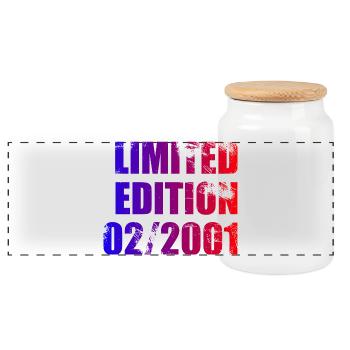 25. Geburtstag Limited Edition 02/2001 - Panorama Keksdose mit Holzdeckel - Weiß - Vorne