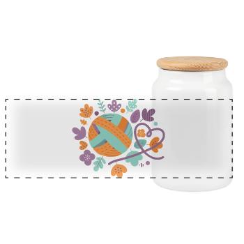 Funny Crochet Lover Crochet Yarn Lovers Crochet - Panorama Keksdose mit Holzdeckel - Weiß - Vorne