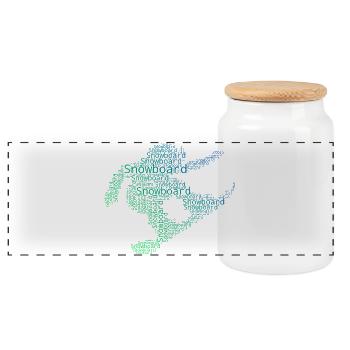 Statement for all snowboards for women - Panoramic Cookie Jar with Wooden Lid - white - Front