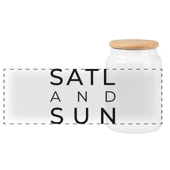 ATLANTEA - Salt and Sun - Panoramic Cookie Jar with Wooden Lid - white - Front
