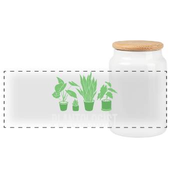Plantologist Funny Plant Lover Flower - Panoramic Cookie Jar with Wooden Lid - white - Front