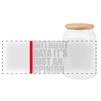 Sans données, ce n’est qu’un nerd de statistiques d’opinion - Boîte à biscuits avec couvercle en bois - blanc - Devant