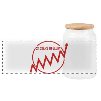 Épingles à cheveux de l’Alpe d’Huez 21 Art cycliste - Boîte à biscuits avec couvercle en bois - blanc - Devant