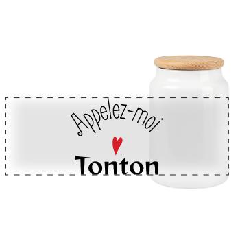 Nenn mich Onkel für Männer - Panorama Keksdose mit Holzdeckel - Weiß - Vorne