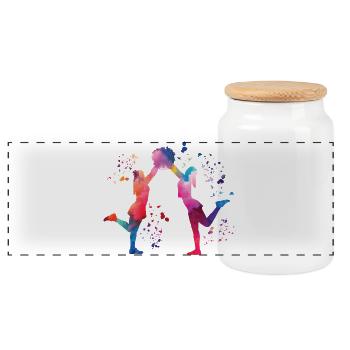 Cheerleader Cheer Mom Cheerleading - Panorama Keksdose mit Holzdeckel - Weiß - Vorne