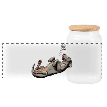 Propriétaire de Weimaraner Passionné de Weimaraner - Boîte à biscuits avec couvercle en bois - blanc - Devant