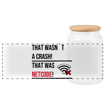 THAT WASNT A CRASH THAT WAS NETCODE V2 - Panorama Keksdose mit Holzdeckel - Weiß - Vorne