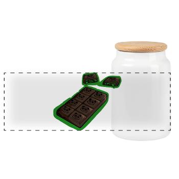 Choco Panda - Panorama Keksdose mit Holzdeckel - Weiß - Vorne