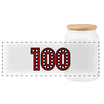 ANNIVERSAIRE. HAPPY BIRTHDAY. JOYEUX ANNIVERSAIRE. - Boîte à biscuits avec couvercle en bois - blanc - Devant