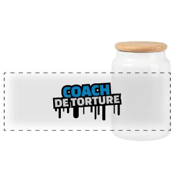 coach de torture - Boîte à biscuits avec couvercle en bois - blanc - Devant