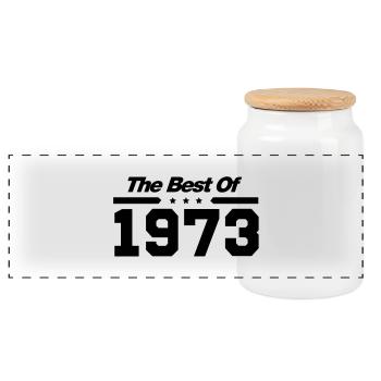 The best of 1973 - Panorama Keksdose mit Holzdeckel - Weiß - Vorne