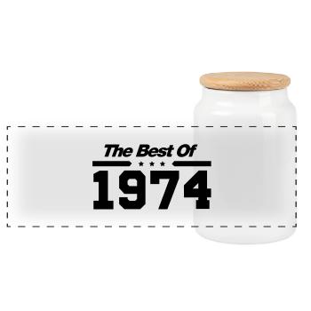 the_best_of_1974__f1 - Boîte à biscuits avec couvercle en bois - blanc - Devant