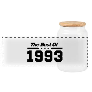 the_best_of_1993__f1 - Boîte à biscuits avec couvercle en bois - blanc - Devant