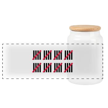 40th Birthday - Panoramic Cookie Jar with Wooden Lid - white - Front