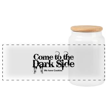 Come to the Dark Side - We have Cookies - Boîte à biscuits avec couvercle en bois - blanc - Devant
