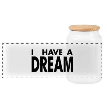 I HAVE A DREAM - Boîte à biscuits avec couvercle en bois - blanc - Devant
