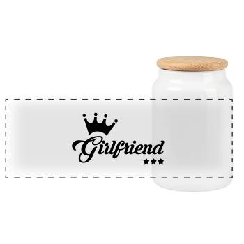 Amour / Saint Valentin / Coeur / Bébé / Love - Boîte à biscuits avec couvercle en bois - blanc - Devant