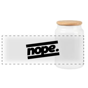 nope design - Panorama Keksdose mit Holzdeckel - Weiß - Vorne
