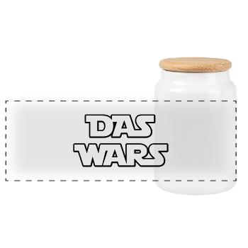 das_wars - Panorama Keksdose mit Holzdeckel - Weiß - Vorne