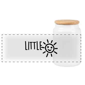 Sunshine / Sonnenschein / Baby / Liebling - Panorama Keksdose mit Holzdeckel - Weiß - Vorne
