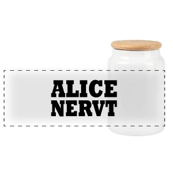 Alice est agaçante - Boîte à biscuits avec couvercle en bois - blanc - Devant