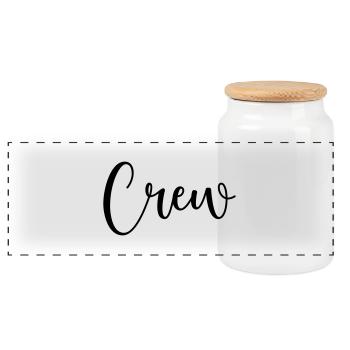 Équipage 1 - Boîte à biscuits avec couvercle en bois - blanc - Devant