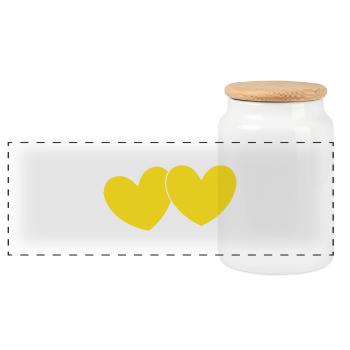 Cadeau pour la fête des mères : Idée de cadeau pour la fête des mères - Boîte à biscuits avec couvercle en bois - blanc - Devant