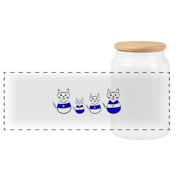 anniversary. Anniversary Decade. humor. funny - Panoramic Cookie Jar with Wooden Lid - white - Front