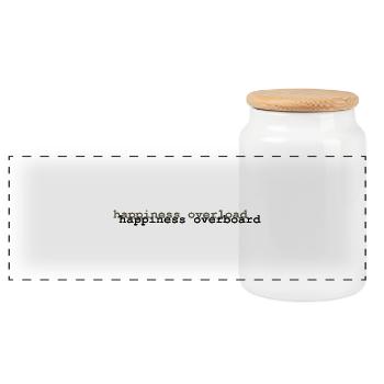 talk about feelings 4 - Panoramic Cookie Jar with Wooden Lid - white - Front