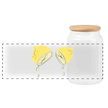 Si la vie te donne des citrons... - Boîte à biscuits avec couvercle en bois - blanc - Devant