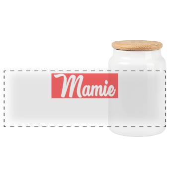 OMA. MUTTERTAG. ALLES GUTE ZUM GEBURTSTAG OMA. ICH LIEBE DICH - Panorama Keksdose mit Holzdeckel - Weiß - Vorne